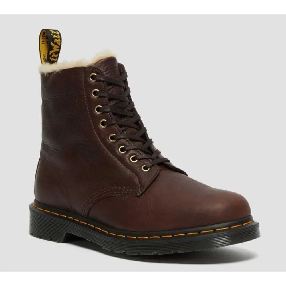 Dr.Martens 1460 PASCAL FAUX FUR LINED BOOTS in Cask — Ambassador M8 W9